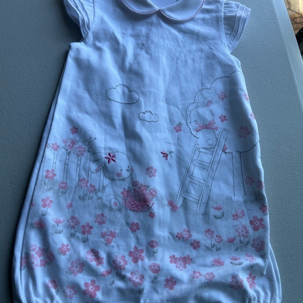 Mayoral Pink and White Nightgown Pajamas NWT Color White 12 Months Newborn Onsie